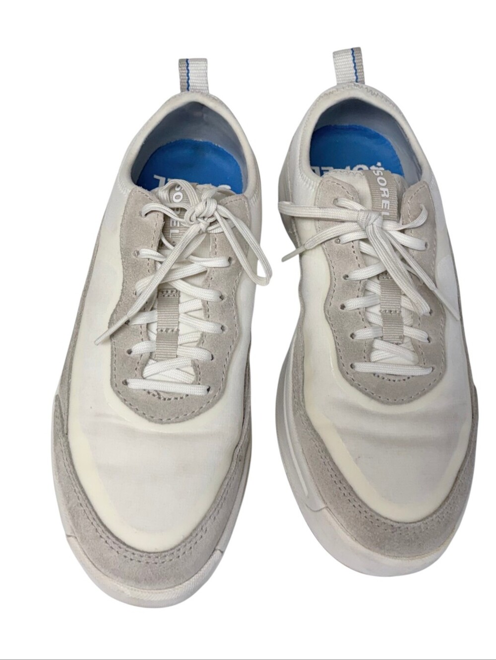 Sorel Kinetic Impact Lace Sneakers White Grey Women's Size 7 - Picture 4 of 10